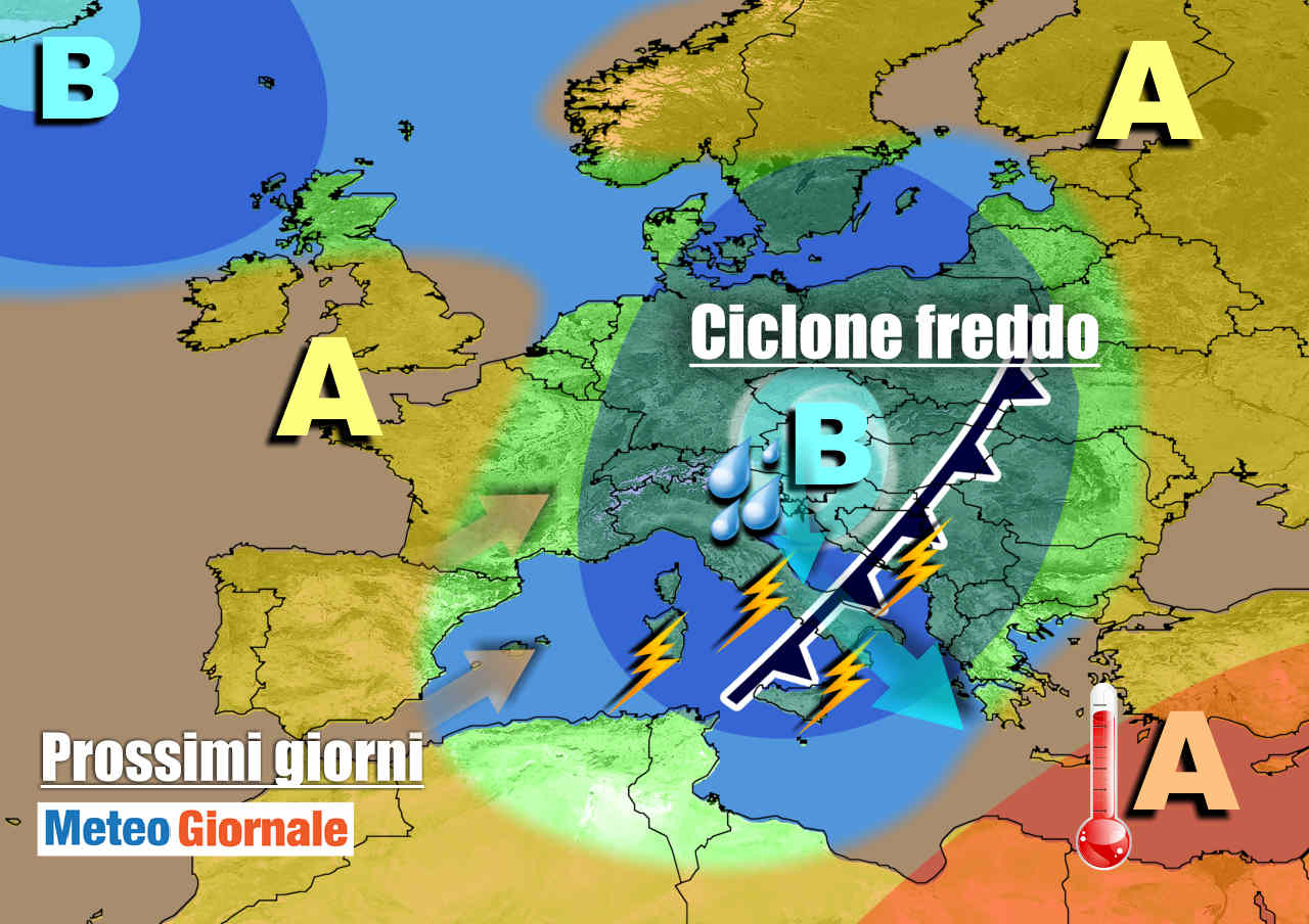 METEO Italia. MALTEMPO e PIOGGIA sino ad inizio settimana, poi tregua