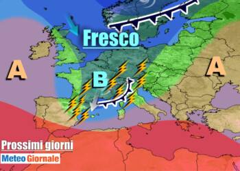 METEO Italia: perturbazione verso il Nord, poi nascerà vortice mediterraneo
