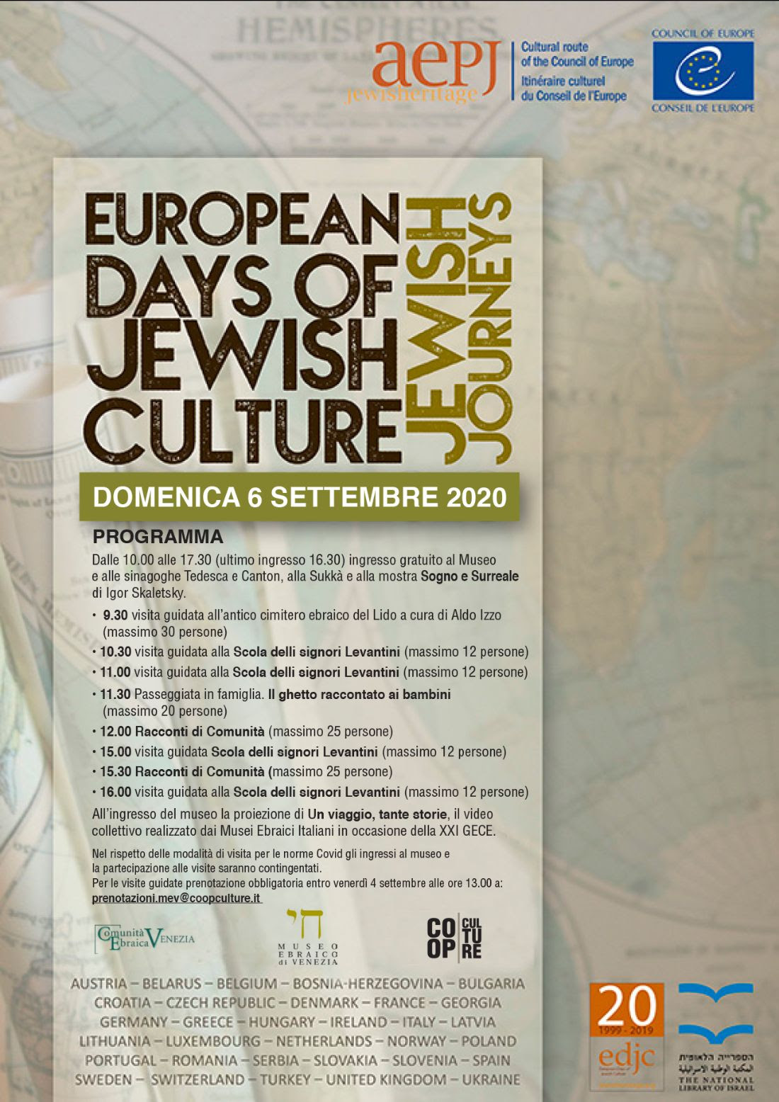 06 settembre 2020  XXI° Giornata della Cultura Ebraica