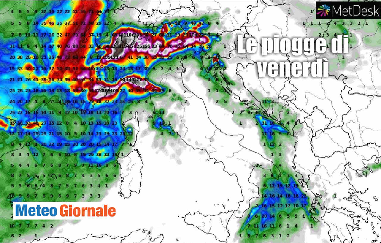 Venerdì violento PEGGIORAMENTO meteo: le regioni colpite