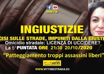 Processo per morte Alina Marchetta: la madre si rivolge all’A.I.F.V.S Onlus, questo ed altri temi al centro del programma “Ingiustizie” del 20 ottobre