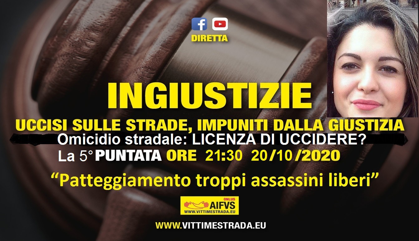 Processo per morte Alina Marchetta: la madre si rivolge all’A.I.F.V.S Onlus, questo ed altri temi al centro del programma “Ingiustizie” del 20 ottobre