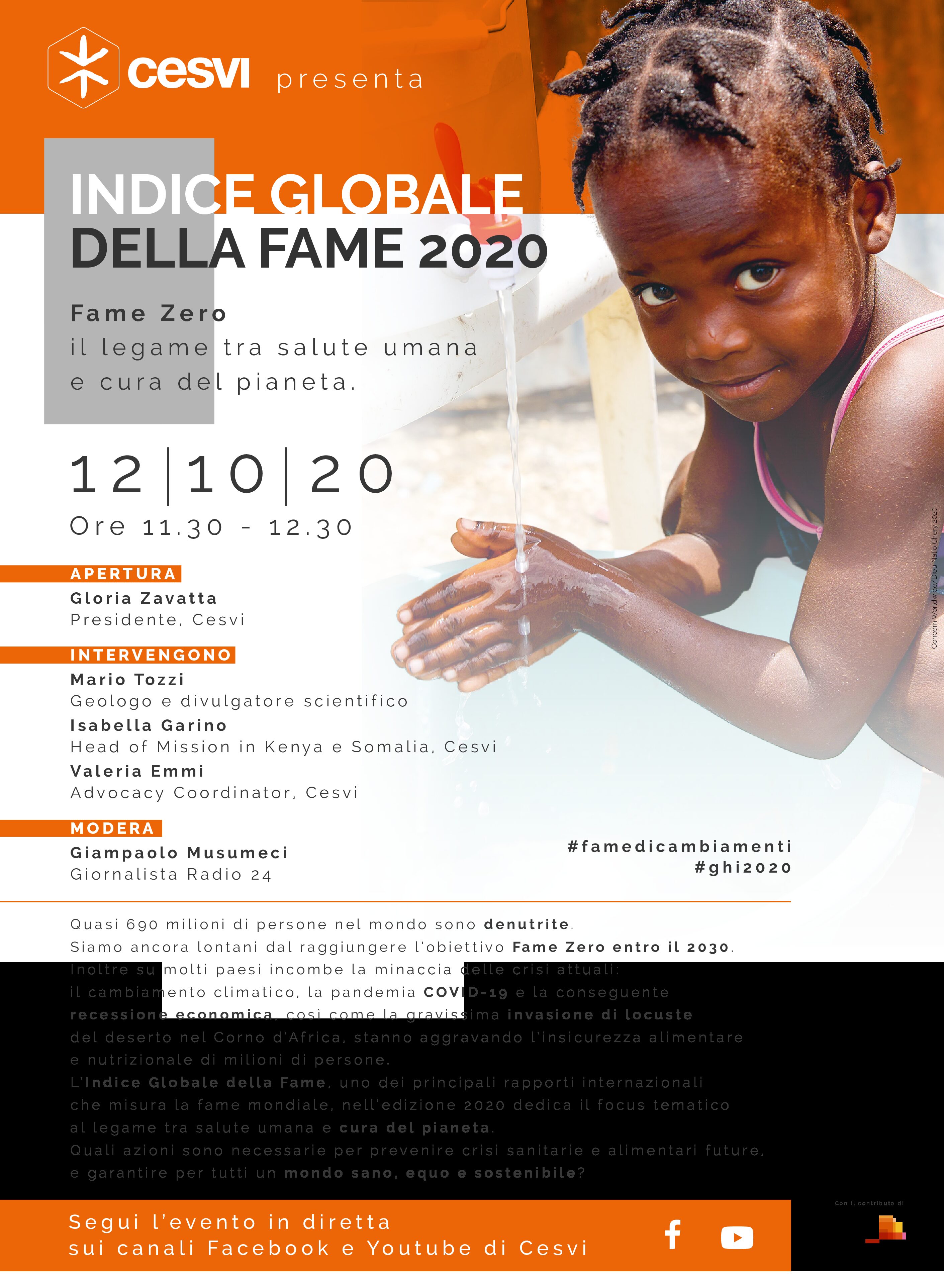 CESVI, INDICE GLOBALE FAME:misurare e monitorare complessivamente la fame a livello mondiale