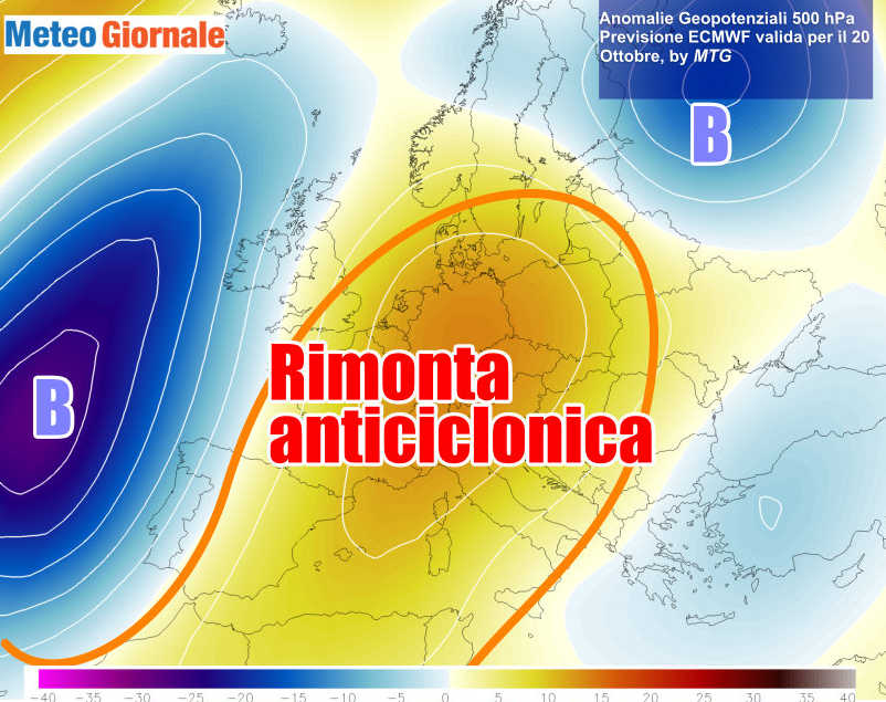 Tendenza meteo verso il 20 Ottobre