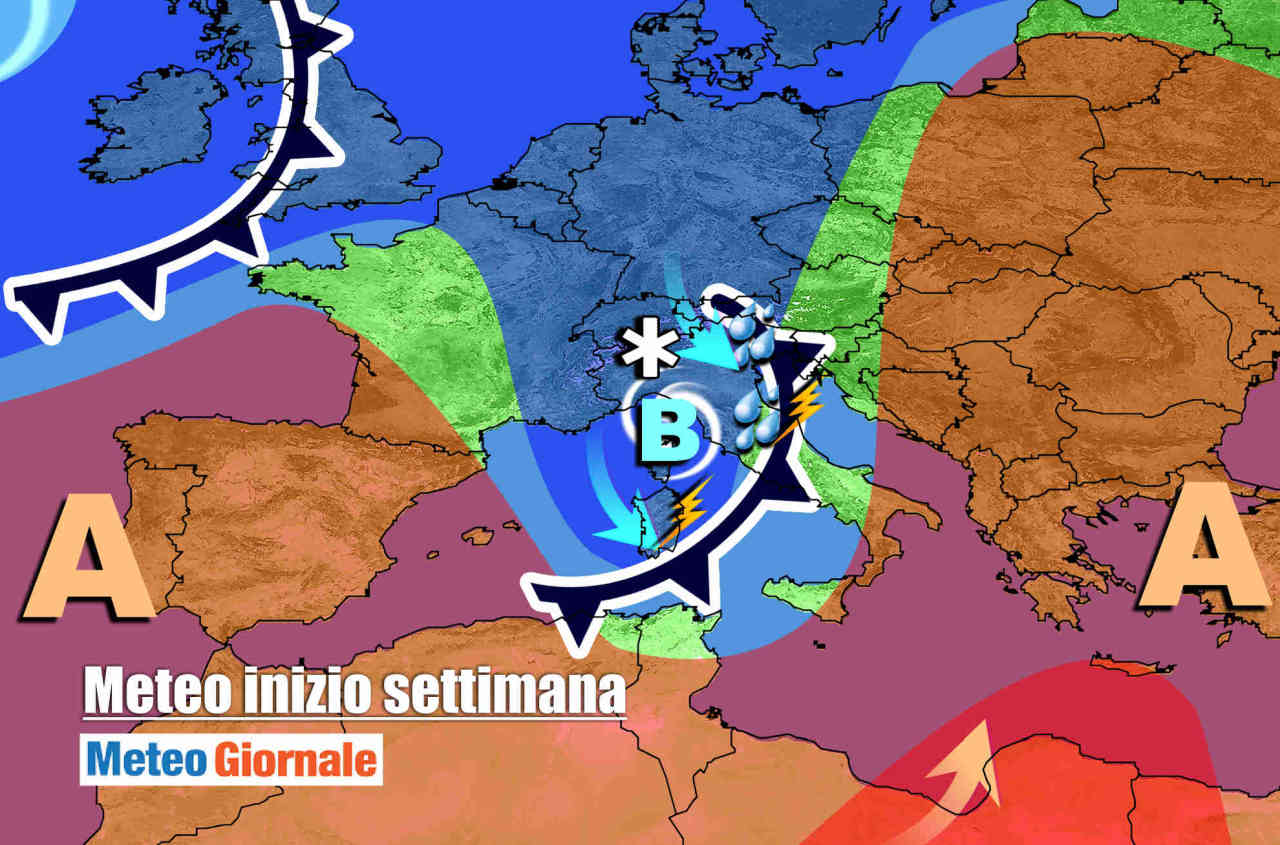 Inizio settimana dal meteo avverso