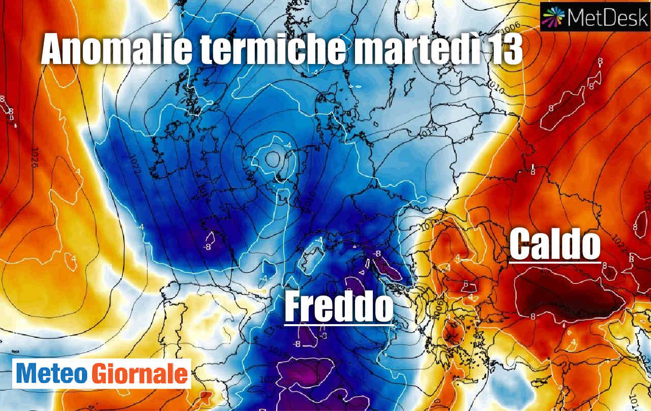 Fuori giubbotti e ombrelli: farà freddo e sarà brutto