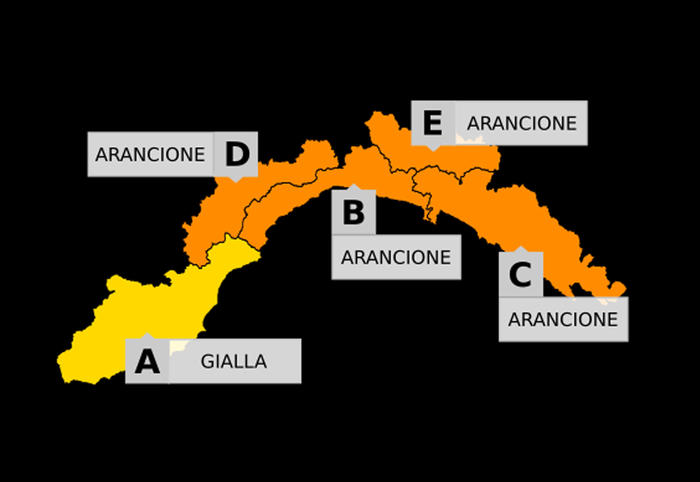Maltempo: in Liguria domani allerta arancione per piogge