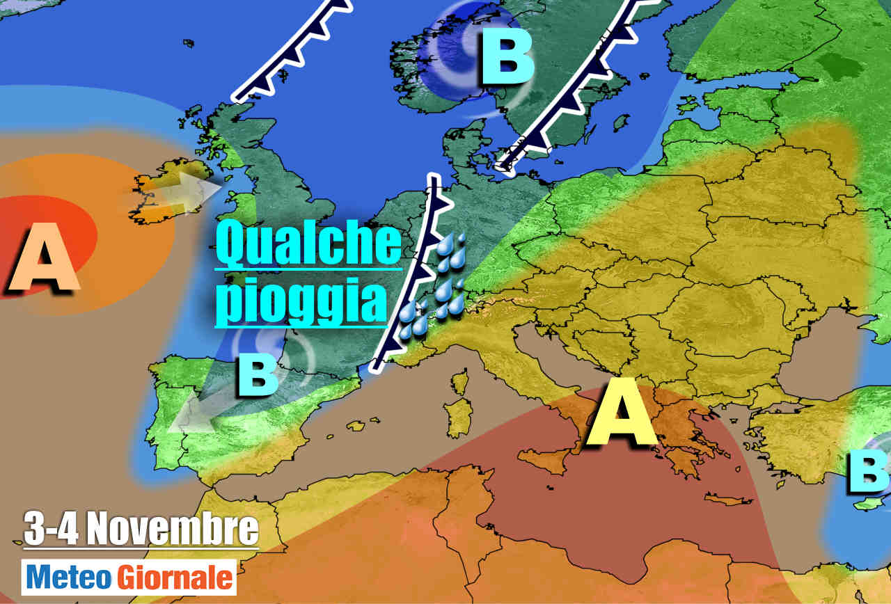 Evoluzione meteo verso il 3-4 novembre