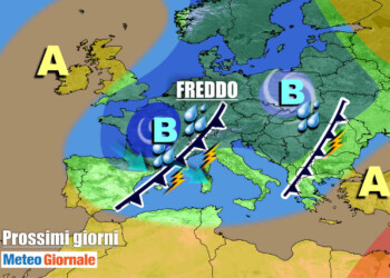 METEO 7 Giorni: FREDDO e VENTO. Da mercoledì nuovo MALTEMPO, pioggia e neve