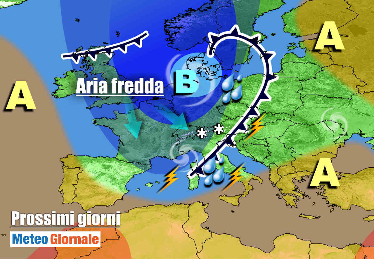 Evoluzione meteo weekend