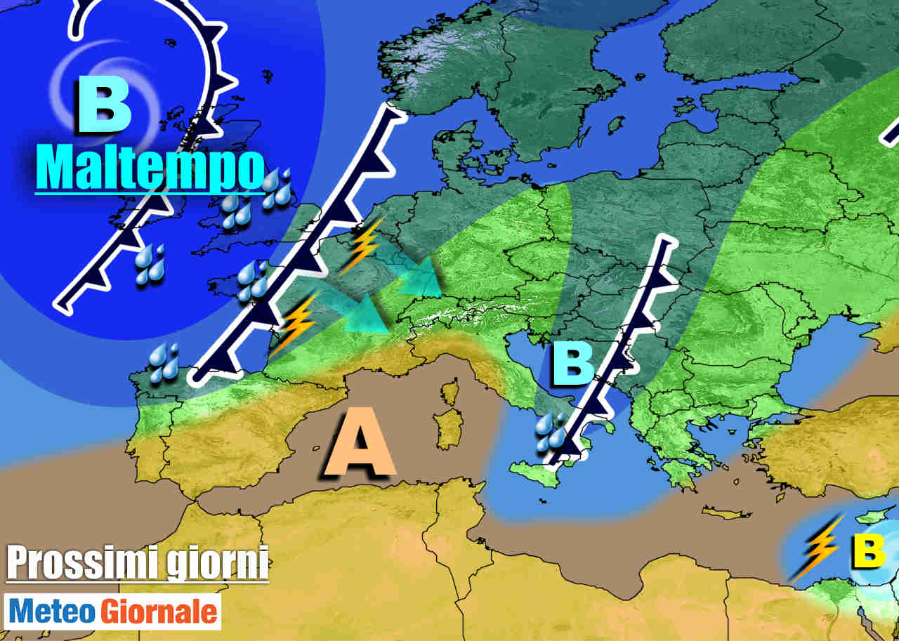 Evoluzione meteo prossimi giorni