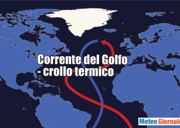 Meteo: crolla la temperatura della Corrente del Golfo: un raffreddamento previsto