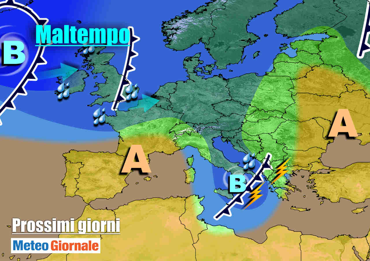 Maltempo si sposta verso il Sud Italia