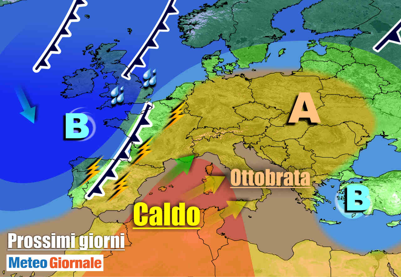 L'anticiclone africano abbraccerà l'Italia nei prossimi giorni