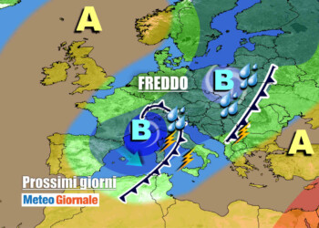 METEO Italia: irrompe nuovo CICLONE FREDDO. Pioggia e neve sino al weekend