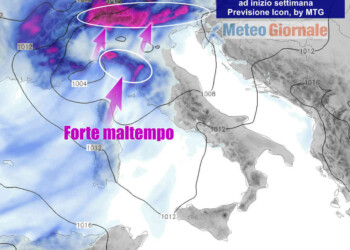 Meteo, nuova PERTURBAZIONE in arrivo. Rischio NUBIFRAGI ad inizio settimana
