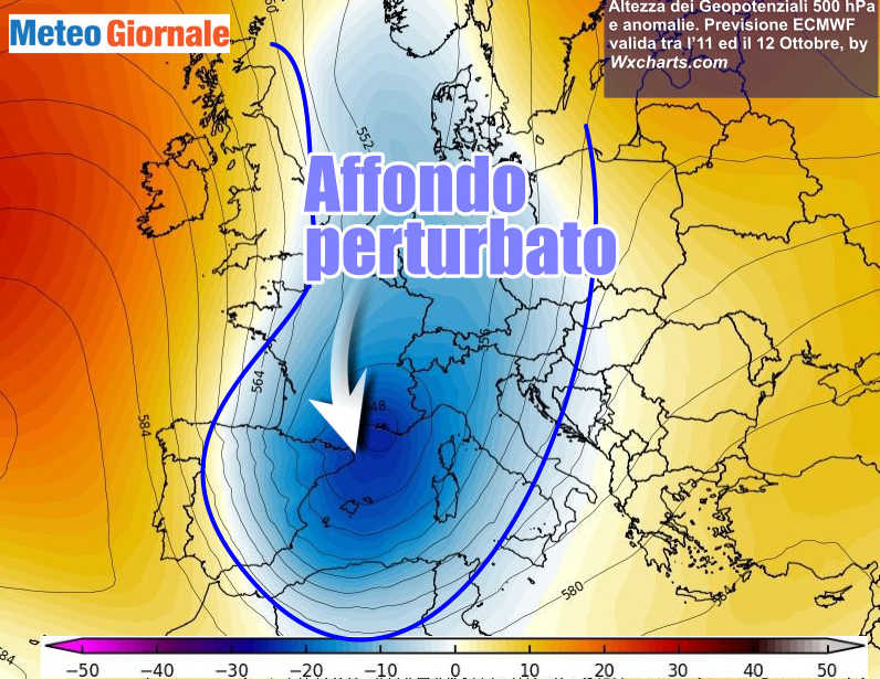 La tendenza tra il weekend e l'inizio della prossima settimana