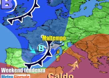 METEO TENDENZA, nel weekend ritorna la PIOGGIA. Ecco i dettagli
