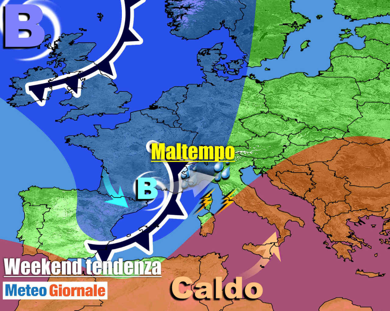 METEO TENDENZA, nel weekend ritorna la PIOGGIA. Ecco i dettagli
