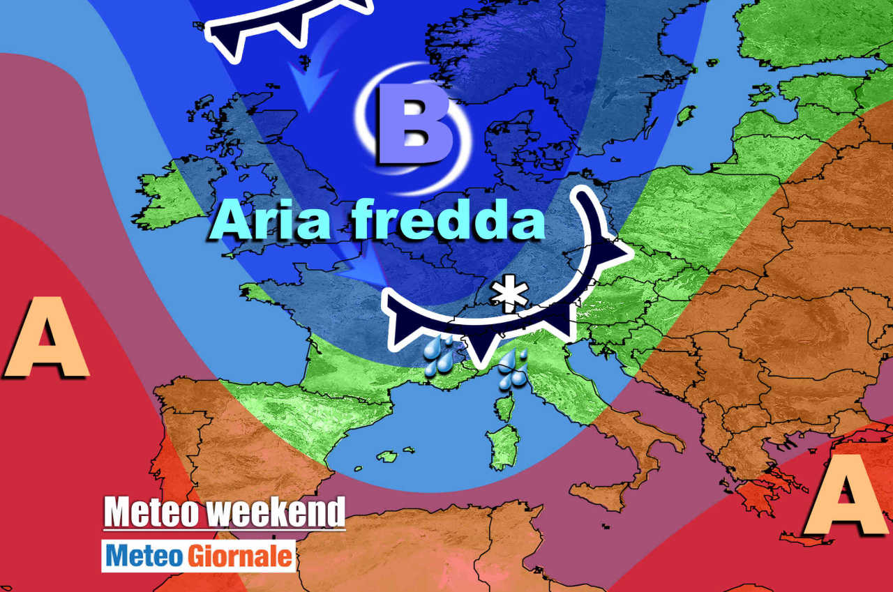 Evoluzione meteo weekend