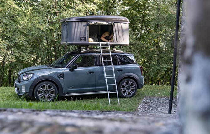 Mini Countryman, la tenda è sul tetto