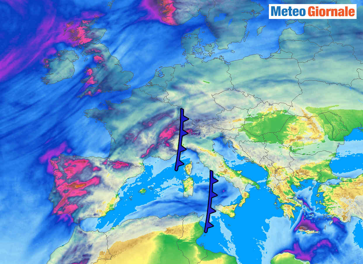 Meteo avverso con forti perturbazioni.