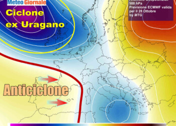 Potente ciclone ex uragano verso l’Europa, gli effetti previsti sull’Italia