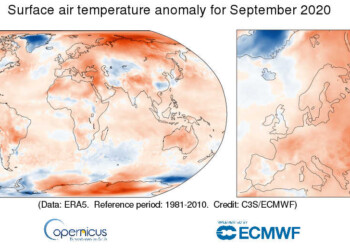 Settembre 2020 è il più caldo di sempre nel Mondo ed in Europa