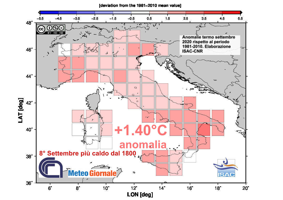 Dati a cura di ISAC-CNR