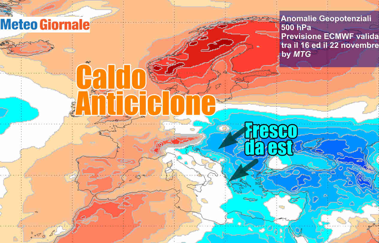 Le proiezioni a lunga gittata per la seconda parte di novembre