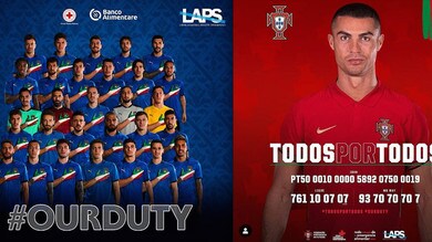 Da Cristiano Ronaldo agli azzurri, i campioni ci mettono la faccia: donate!