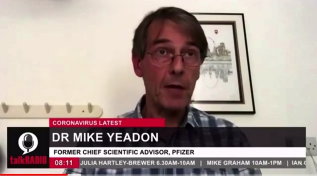 Il dottor Mike Yeadon, ex vicepresidente e scienziato capo della Pfizer: Non c’è  bisogno di vaccini per estinguere la pandemia. 