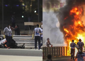 F1, paura per Grosjean: incidente in partenza nel GP del Bahrain