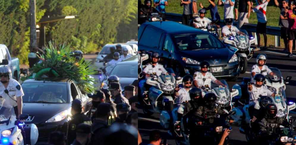 Funerale Maradona, corteo funebre da brividi: sepolto con una bandiera argentina