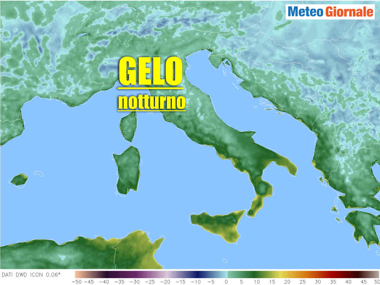 Gelate notturne previste nei prossimi giorni in varie località. Meteo invernale. Temperature.