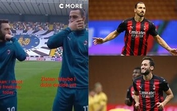 Ibrahimovic-Calhanoglu, show sui social: “Non ho deciso se farti tirare le punizioni”