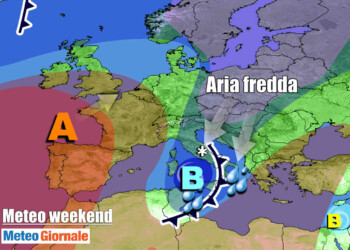METEO 7 Giorni. Sfuriata di maltempo invernale, con VENTO, PIOGGIA e NEVE