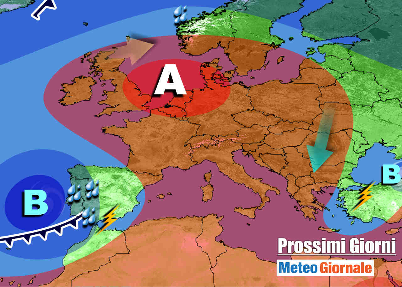 Anticiclone atteso sull'Italia e su oltre mezza Europa