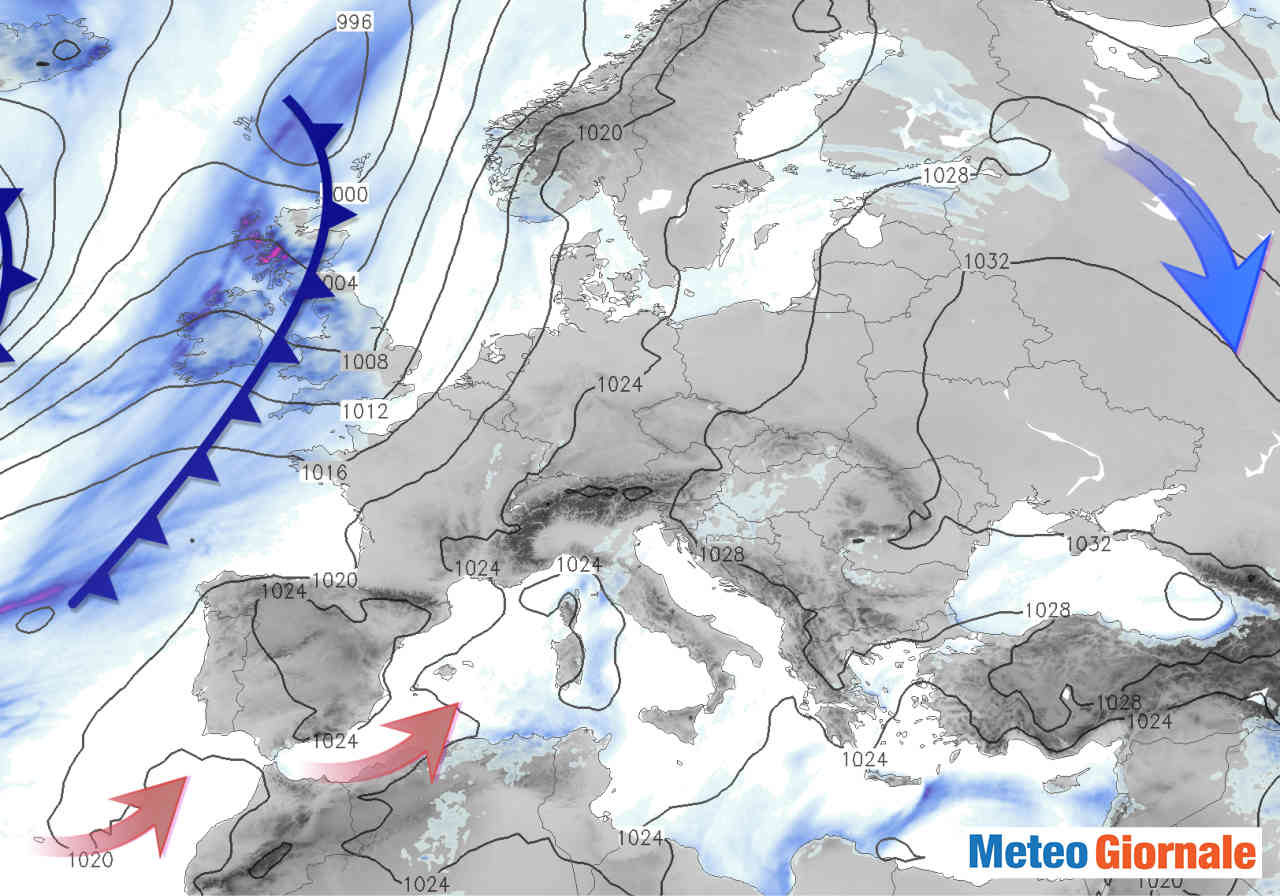 Meteo per domani in Europa.