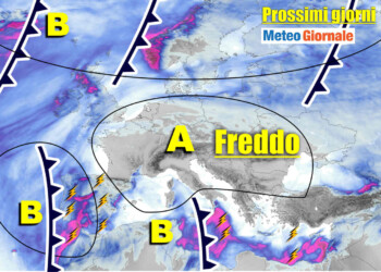 Meteo con gelate intense al Nord. Poi peggioramento in settimana su Italia