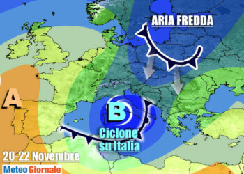 METEO da super ribaltone: piomba l’inverno nel weekend, MALTEMPO con NEVE