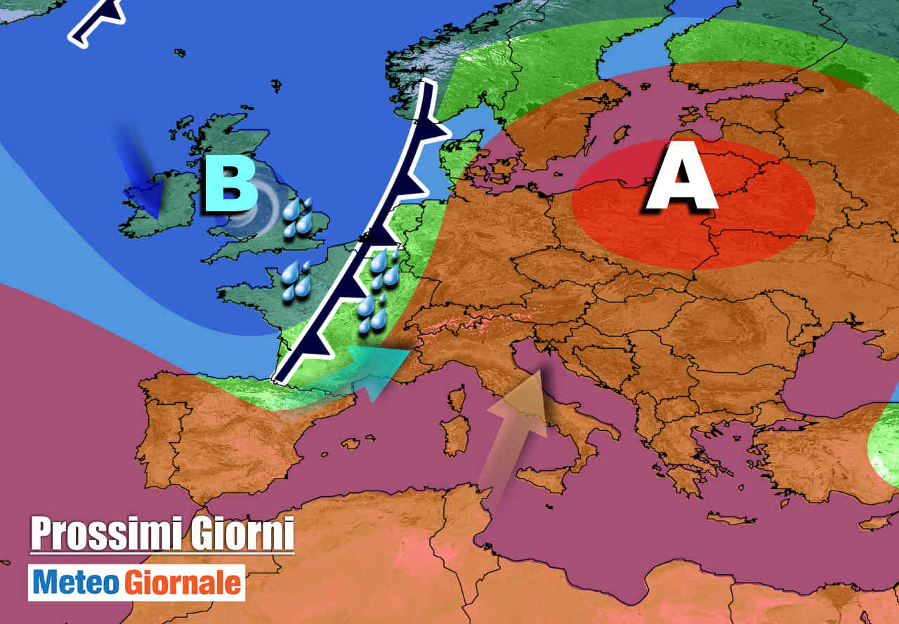 Evoluzione meteo nel corso della settimana