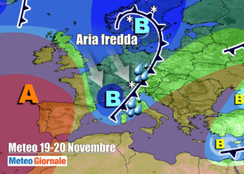 METEO Italia. MALTEMPO, FREDDO e NEVE da venerdì, assaggio d’inverno