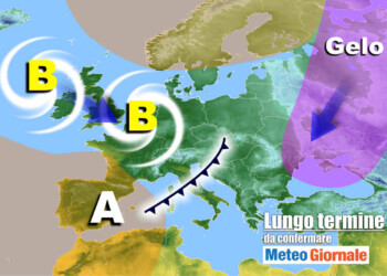 Meteo Italia nel lungo periodo con strappi di MALTEMPO e FREDDO