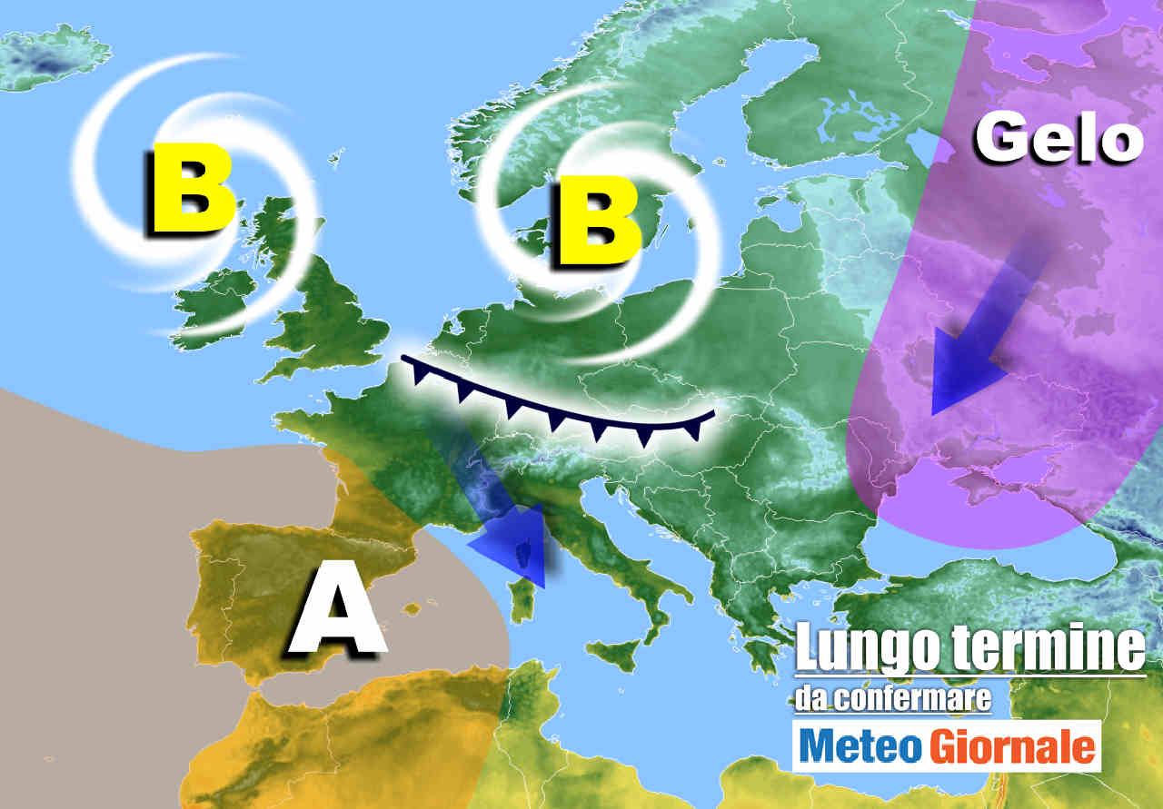 Meteo Italia nel lungo periodo: stop ANTICICLONE, incombe l’INVERNO