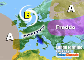 Meteo Italia nel lungo termine: maltempo ESTREMO e freddo da est
