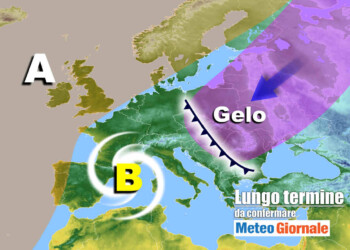 Meteo Italia nel lungo termine, possibile MALTEMPO con FREDDO