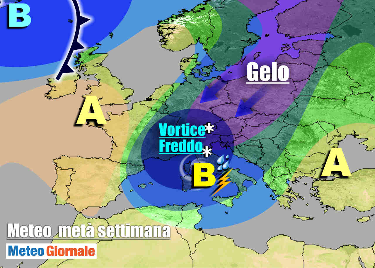 Previsioni per metà settimana