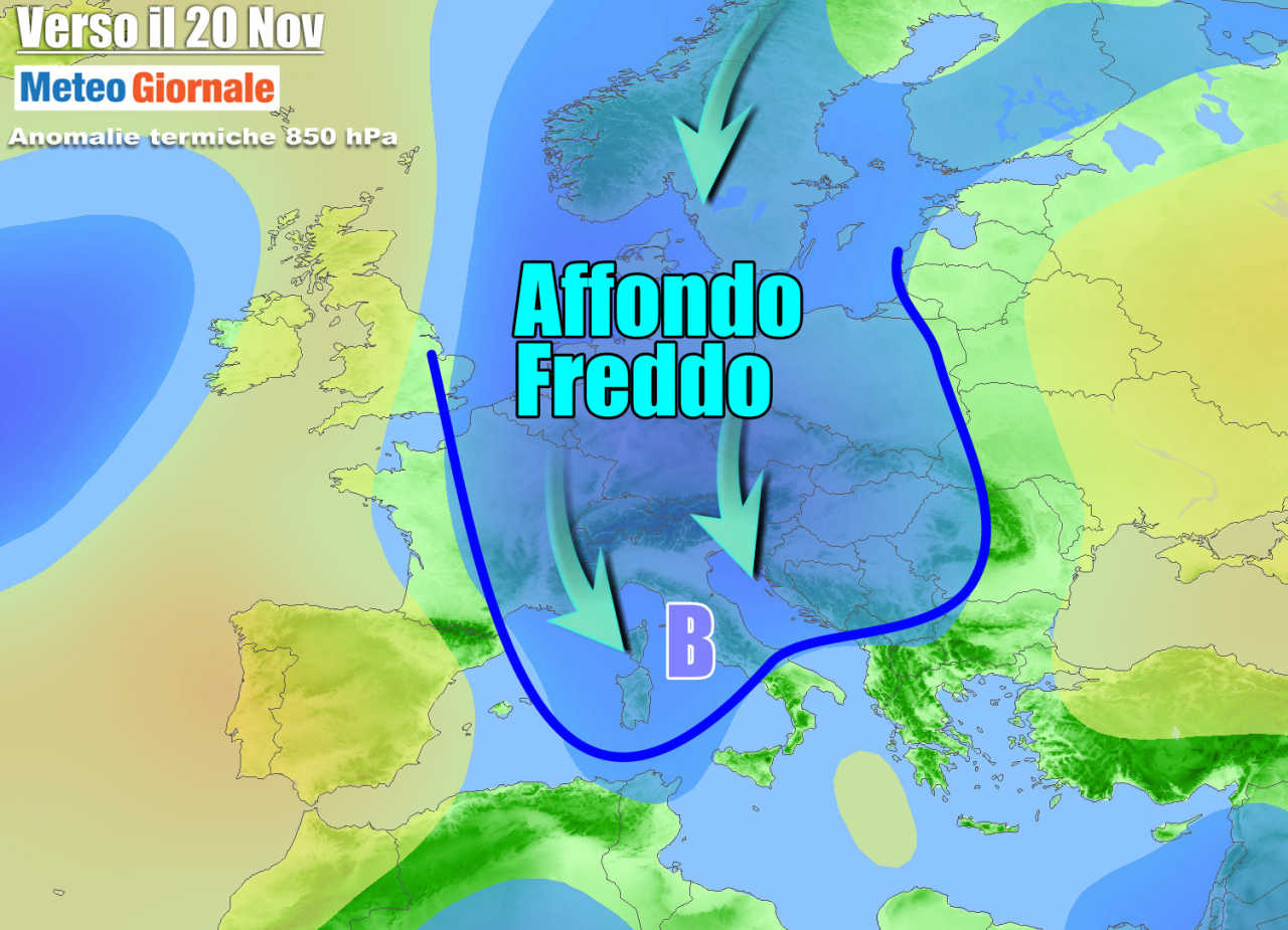 La possibile evoluzione attorno al 20 Novembre