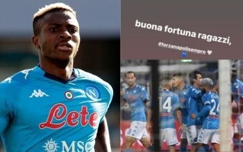 Napoli, Osimhen tifa da casa: “Buona fortuna ragazzi!”